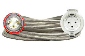 Extension Lead Braided 3 Pin Round 20 Amp 240V Clear - Electrotraders