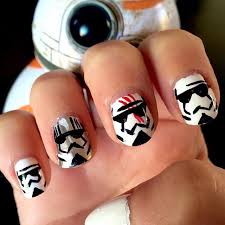Badgirlshenanigans084 On Instagram Star Wars Themed Nail Art Other Hand This Time With Stormtroopers Captain Phas Star Wars Nails Birthday Nail Art Nails