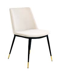 Evora Cream Velvet Gold Legs Set Of 2 Tov Furniture Dining Chairs Velvet Dining Chairs Upholstered Dining Chairs