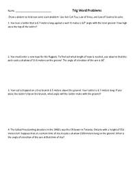 If t is less than twice s, which system of linear equations can be used to determine the measure of each angle? Geometry Trigonometry Word Problems By Mrs Coverts Class Tpt
