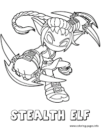 Stealth elf here one second…gone subsequent. Skylanders Giants Life Series2 Stealth Elf Coloring Pages Printable