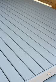 Dark gray is dramatic and light gray soothing. Backyard Deck Makeover With Gray Stain Satori Design For Living