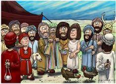 Genesis 37 1 4 So Jacob Settled Again In The Land Of Canaan Where His Father Had Lived This Is The Coat Of Many Colors Bible Illustrations Bible Cartoon