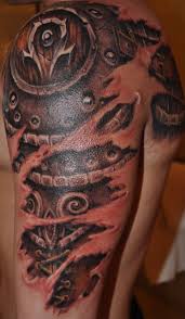 Video game head tattoo style for men. For The Horde The Coolest Video Game Tattoo Ever Inked