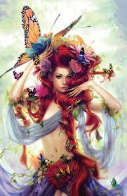 Amanda Schank Women Redhead Butterfly Flower 1080p Wallpaper Hdwallpaper Desktop