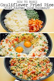 How To Make Cauliflower Fried Rice Recipe Low Carb Vegetarian Low Carb Vegetarian Recipes Vegetarian Recipes
