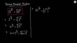 Maybe you would like to learn more about one of these? Contoh Soal Bentuk Pangkat Pecahan 1 Youtube