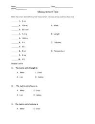 This 32 Question Quiz Covers The Basic Metric Units For Measuring Liquid Volume Solid Volume Mass Length And Tempe Metric Liquid Volume Metric Measurements