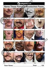Florida maine shares a border only with new hamp. Famous Faces 027 Moustaches Quiznighthq
