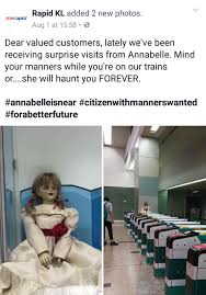 Jika anda berminat, sila baca maklumat lebih. Misteri Patung Annabelle Di Mrt Hiburkan Hati Netizen Kisah Dunia