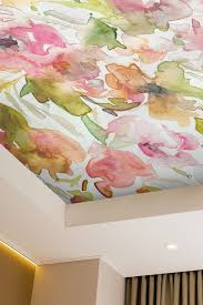 Ceiling Wallpaper Is All The Rage Right Now Decorate Your Fifth Wall With A Beautiful Floral Wallpaper By Ca Wall Wallpaper Wallpaper Ceiling Floral Wallpaper