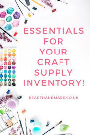 You're scrolling through pinterest and you come across the most genius diy project ever. 21 Craft Supply Essentials For A Well Stocked Craft Room Craft Supplies Inventory Craft Supplies Craft Room