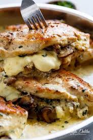 Cheesy Garlic Butter Mushroom Stuffed Chicken Cafe Delites Chicken Recipes Recipes Chicken Parmesan Recipes