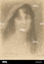 Female Head 1915 by Ernest Joseph Laurent, French, born Paris, France  1859-died Paris, France 1929 Stock Photo