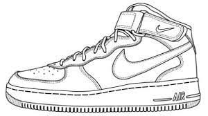 Keep your kids busy doing something fun and creative by printing out free coloring pages. Elegant Nike Air Force Shoes Coloring Sheet Sneakers Sketch Sneakers Drawing Sneakers Illustration