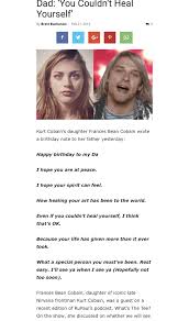 Frances Bean To Dad Kurt 2 20 2019 Grunge Quotes Nirvana Kurt Cobain Kurt Cobain Quotes
