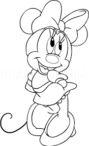 How To Draw Minnie Mouse Step By Step Drawing Guide By Dawn Dragoart Com Minnie Mouse Coloring Pages Mickey Mouse Coloring Pages Minnie Mouse Drawing