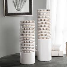 Canaan 2 Piece Table Vase Set In 2020 White Ceramic Vases Table Vases Vase Set