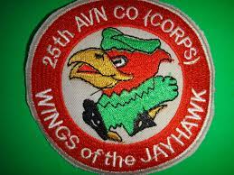 US Army 25th AVIATION CO (CORPS) WINGS of the JAYHAWK Patch From Vietnam  War Era | eBay
