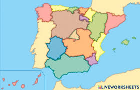 Contenidos gramaticales adverbios de lugar. Ejercicio De Mapa Comunidades Autonomas Espana