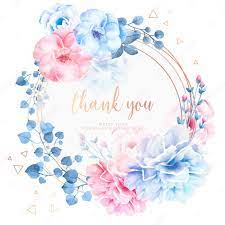 My family and i were touched with the arrival of your flowers. Free Vector Beautiful Thank You Card With Watercolor Flowers