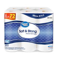 The best rv tissue available. Great Value Soft Strong Premium Toilet Paper 18 Mega Rolls Brickseek