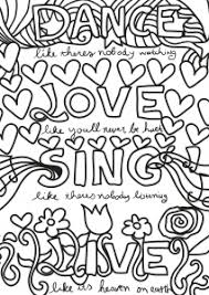 Love yourself, and love others. I Love You Positive Inspiring Quotes Adult Coloring Pages