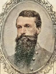 Colored photo of Edwin P. Erath, a Confederate soldier from the 15th Texas  Cavalry. The 15th Texas Cavalry was formed from volunteers in March 1862.  In July of 1862 the unit became