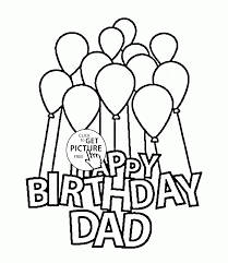 Happy Birthday Dad With Balloons Coloring Page For Kids Holiday Coloring Pages Prin Happy Birthday Coloring Pages Happy Birthday Daddy Birthday Coloring Pages