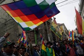 Suspension bridge in the bolivian rain forest, choro trek © • the colours of bolivia's flag are arranged like the colours of the two national flowers, the. Bolivia How The National Wiphala Flags Became Symbols Of Division