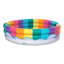 Kids Rainbow Inflatable Pool Kinderbecken Pool Knallen