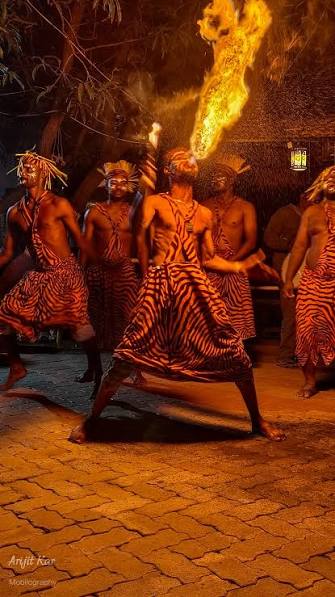 Siddhi community's dhamal dance performance