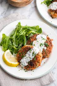 Mix with clean hands or spatula. Keto Friendly Salmon Cakes With Garlic Aioli Southwest Salmon Cakes With Avocado Ranch Aioli Mary S Whole Life Yasa Uut