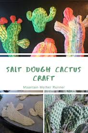 Decorate your home with these funky handmade plants. Salt Dough Cactus Craft Cactus Craft Salt Dough Recipe Salt Dough