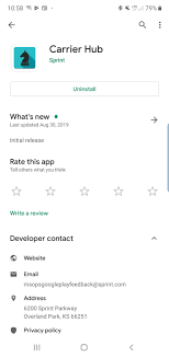 Clear cache and data didn't help. Sprint Carrier Hub App Any Idea What This Is Says Intial Release Got It On My Note 10 Unlocked Sprint
