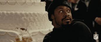 Marshawn lynch showing his acting skills gif. Princeton Students Unhappy With Marshawn Lynch As Their Class Speaker Lipstick Alley