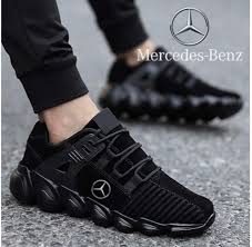 Mercedes Benz All Black Tennis Shoes Running Shoes For Men Black Tennis Shoes Running Shoes