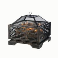 Wild bear 35 portable outdoor fireplace fire pit ring for backyard patio fire, rv, patio heater, stove, camping, bonfire, picnic, firebowl no propane, includes safety mesh cover, poker stick. Pleasant Hearth Martin Square Deep Bowl Fire Pit 1 Ct Kroger