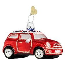 Bombki Tourism Little Uk Mini Cooper Glass Hanging Decoration Mini Cooper Mini Wooden Presentation Box
