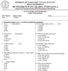 Pdf kunci jawaban intan pariwara kelas 12 bahasa inggris ganno. Soal Bahasa Inggris Sd Kelas 5 Soalujian Net