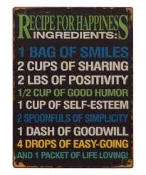 Recipe For Happiness Sign Recipe For Success Quotes Words