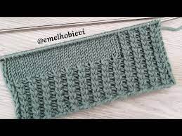 Once 2ci Ilmegi Orelim Iki Sisle Yeni Lastik Orgu Modeli Youtube Orgu Baby Knitting Patterns Orgu Desenleri