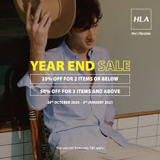 Recent posted most popular recommended coming soon ending soon. Hla Malaysia Year End Sale 20 Off For 2 Items Or Facebook