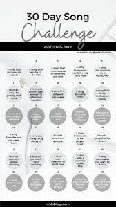 Take a day and you've got your instagram content calendar sorted and scheduled — happy days! New 30 Day Song Challenge Instagram Template 2021 Edition