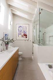 Repeat the shaving cream process whenever you think is necessary. 12 White Bathroom Ideas That Are Steaming Things Up Hunker White Bathroom Contemporary Small Bathrooms Bathroom Floor Tiles