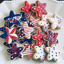 Patriotic Star Sugar Cookie Platter Sugar Cookie Designs Fancy Sugar Cookies Cookie Decorating