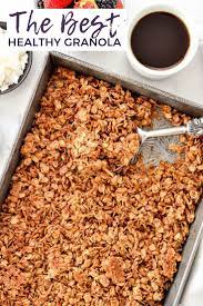 Healthy Granola Recipe With Pecans Coconut Is Made With Only 8 Ingredients And Healthy Homemade Granola Recipe Granola Recipe Homemade Granola Recipe Healthy