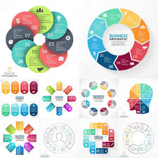 Vector Circle Infographic Set Business Diagrams Arrows