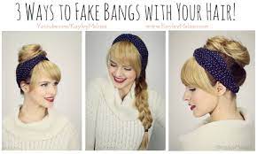 Let down your hair and pinch it into place so that it hides the top of the weft. 3 Ways To Fake Bangs With Your Hair Youtube