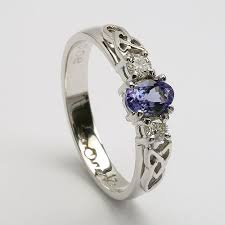 Blue Tanzanite Celtic Engagement Ring Celtic Engagement Rings Sapphire Engagement Ring Blue Celtic Engagement